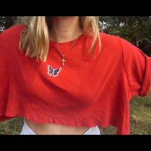 Butterfly crop top